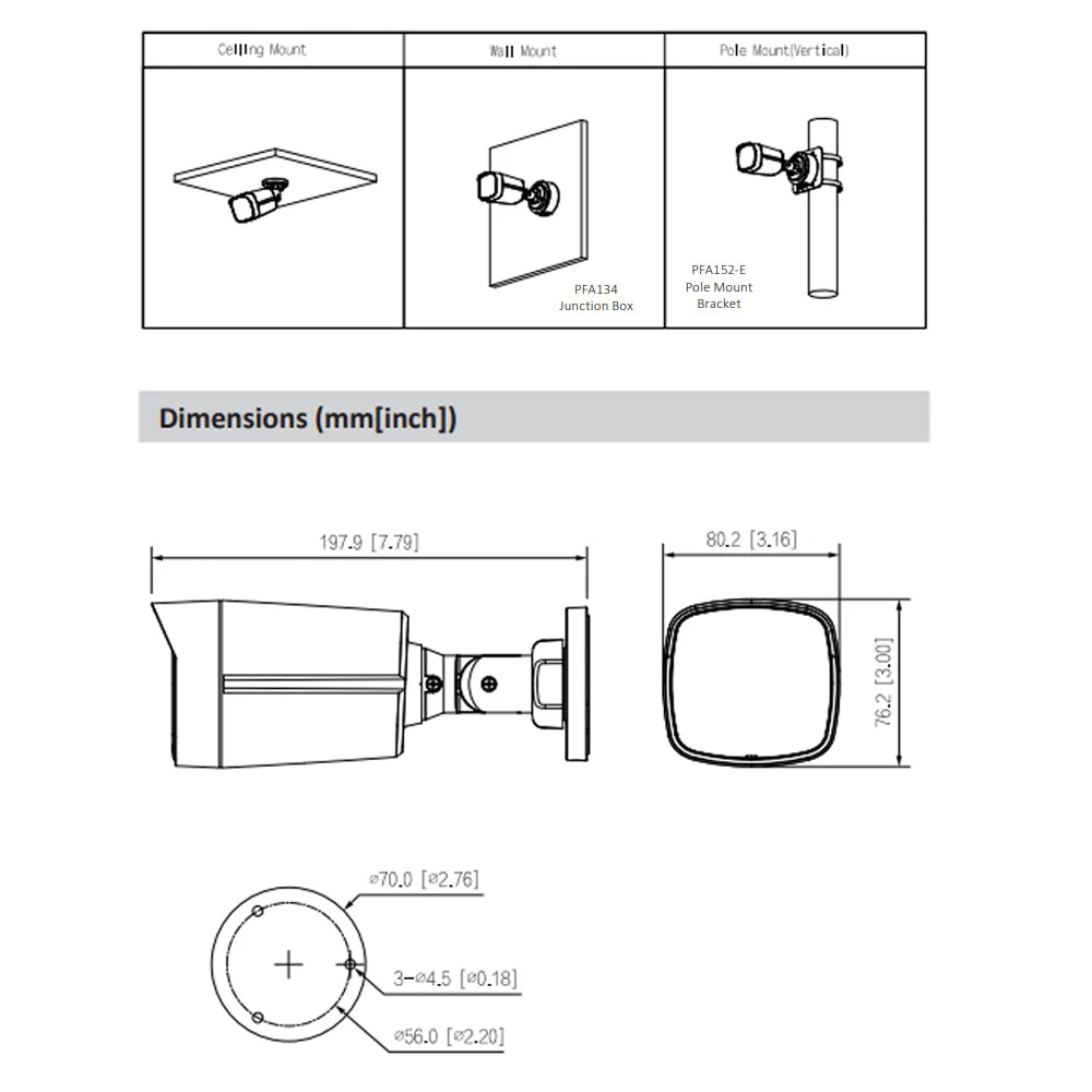 Dahua IP Camera 4MP IPC-HFW1439TL1-A-IL Smart Dual Light Bullet Network Camera POE Built-in Mic Human Detect Video Surveillance