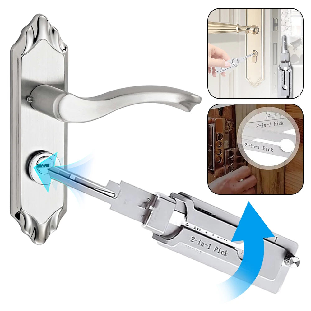 Stainless Steel Key Decoder O-ring Pickup Kit Precision Hook & Pick Set Lock Decoder Pickup Hand Tool Maintenance Repair Kit