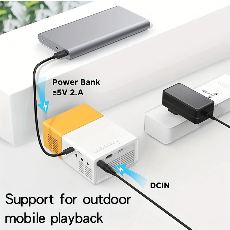 New Projector for Home Use 4K Ultra HD Mobile Phone Wall Projection, Dormitory, Bedroom, Living Room, Home Cinema Projector