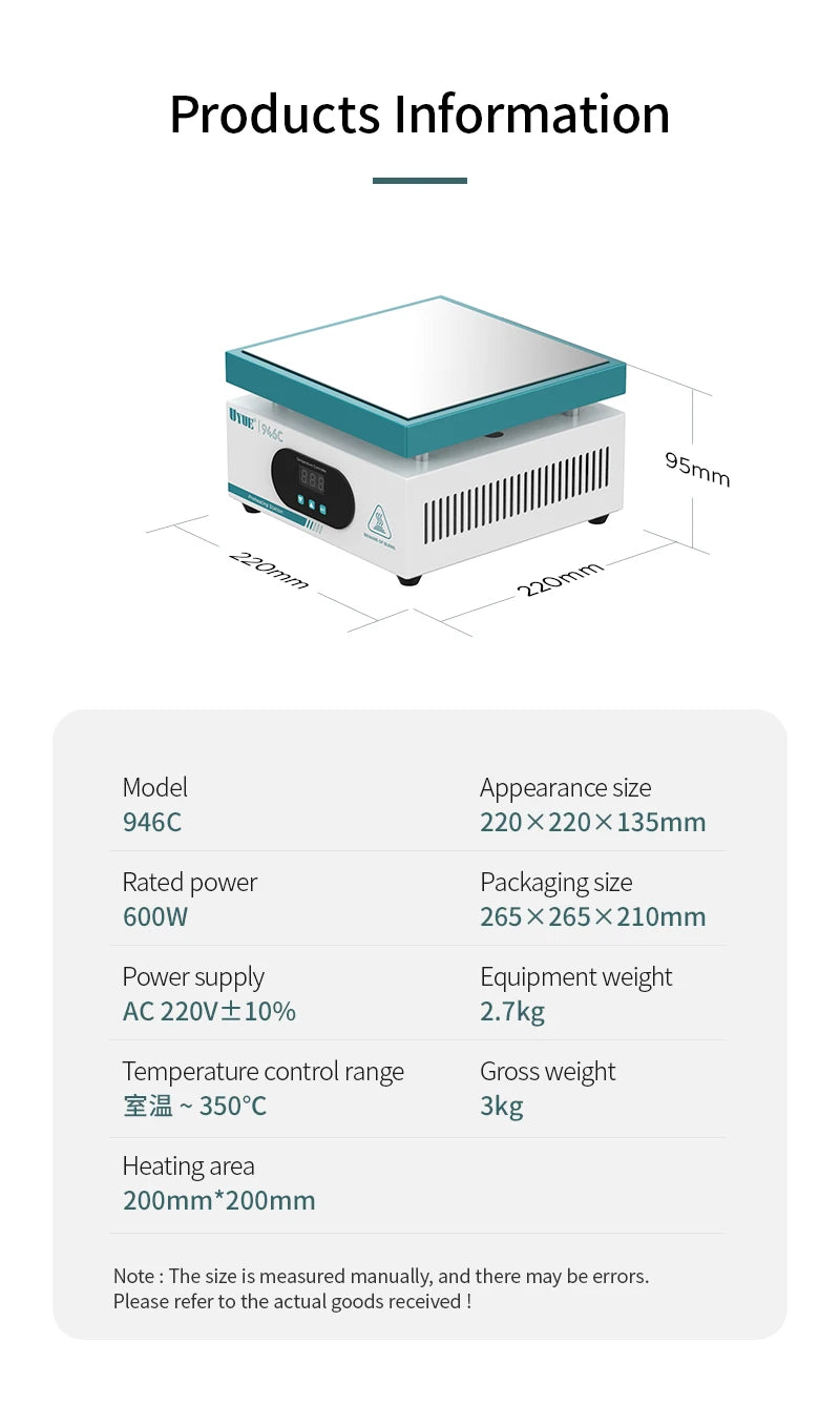 946C Aluminum Substrate Heating Table Constant Temperature Adjustable Temperature Preheating Plate