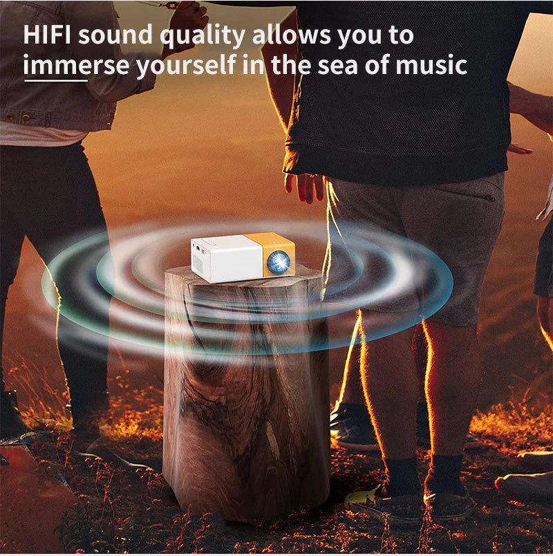 New Projector for Home Use 4K Ultra HD Mobile Phone Wall Projection, Dormitory, Bedroom, Living Room, Home Cinema Projector