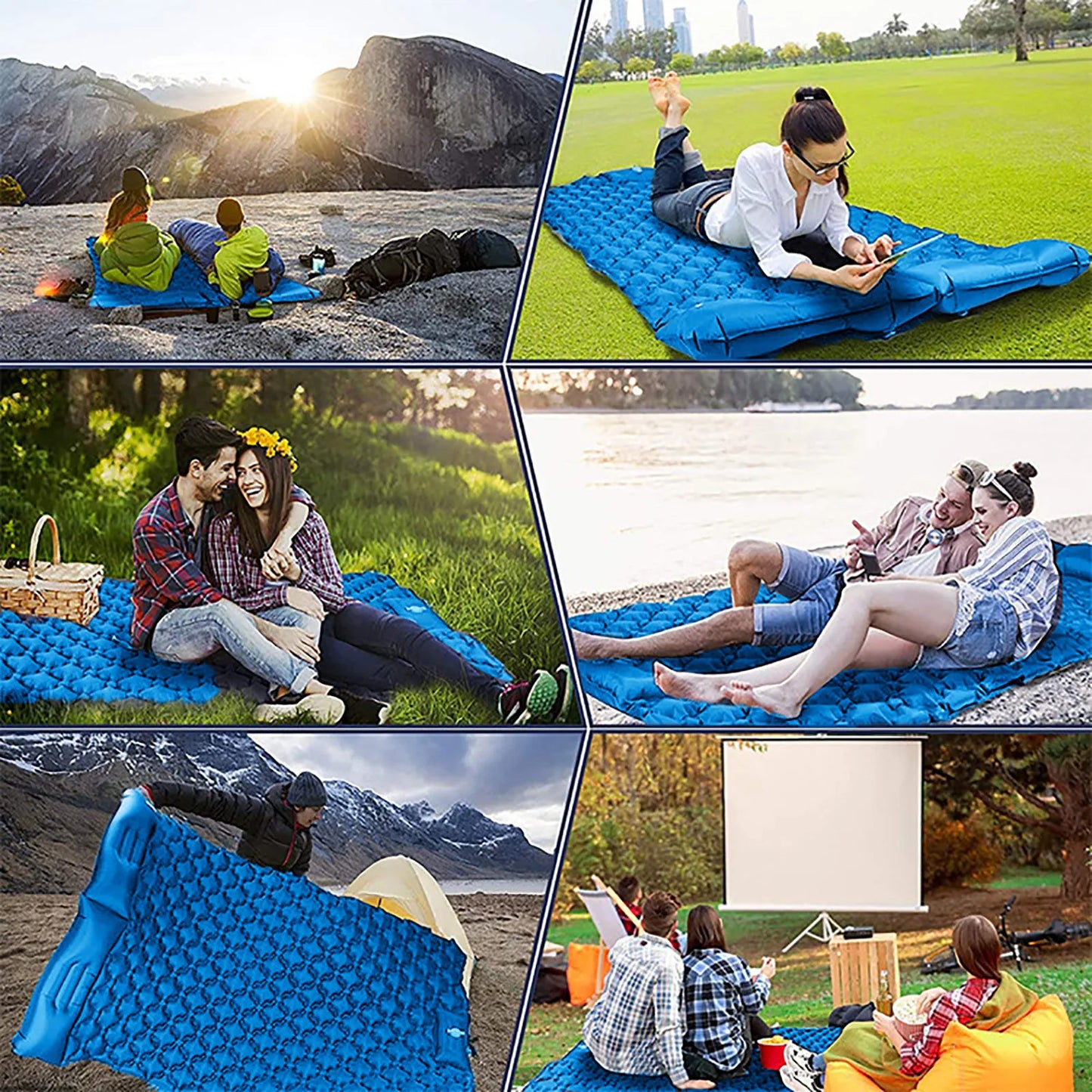 Ultralight Inflatable Sleeping Mat for Camping, Compact and Comfortable, for Outdoor Adventures, Easy to Inflate
