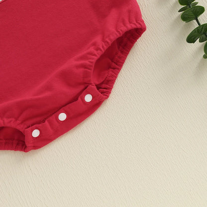 Adorable Toddler Girls Jumpsuit Sleeveless Round Neck Floral Print Baby Romper with Ruffle Trim for Summer Outfits