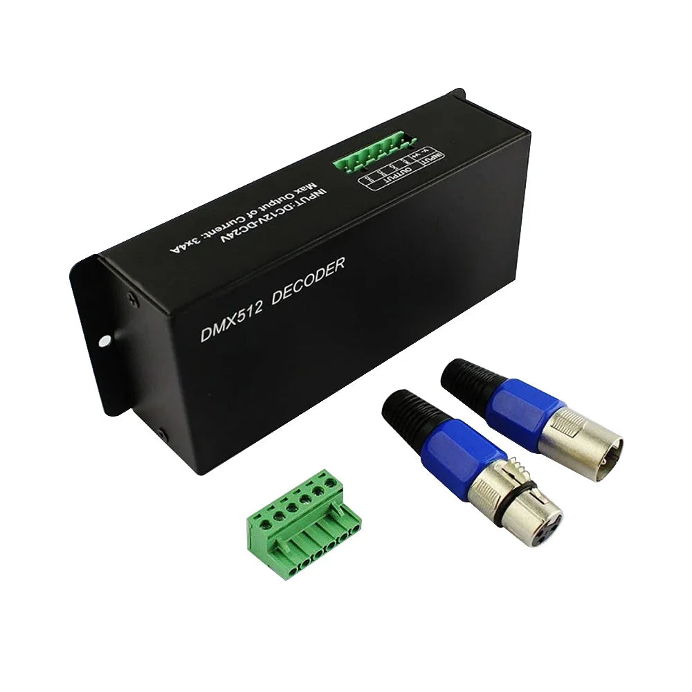 LED RGB RGBW DMX 512 Decoder 8A 3CH 4CH DMX512 Controller LED DMX512 Decoder For LED Light Strips