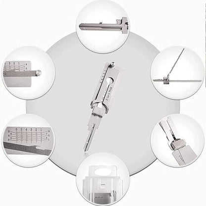 Stainless Steel Key Decoder O-ring Pickup Kit Precision Hook & Pick Set Lock Decoder Pickup Hand Tool Maintenance Repair Kit