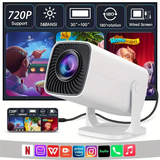 P30PRO Home Theater Projector Portable Outdoor Projector with Built-in Speakers Ideal for Home Theater,Office Meeting Projector