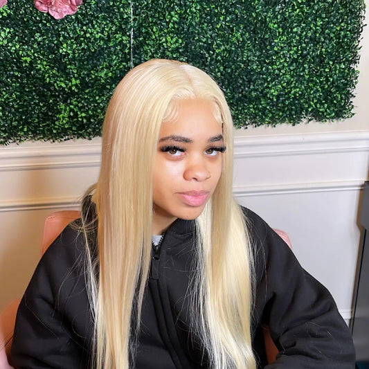 613 Bone Straight 13x6 Hd Transparent Lace Frontal Wigs Human Hair Colored Wig 30 Inch Blonde Brazilian 100% For Women Choice