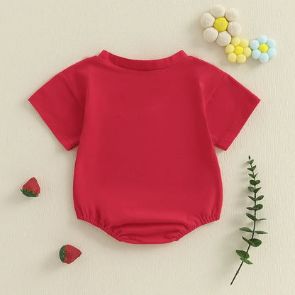 Adorable Toddler Girls Jumpsuit Sleeveless Round Neck Floral Print Baby Romper with Ruffle Trim for Summer Outfits