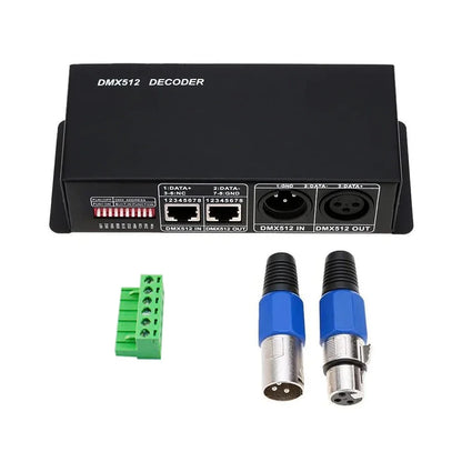 LED RGB RGBW DMX 512 Decoder 8A 3CH 4CH DMX512 Controller LED DMX512 Decoder For LED Light Strips