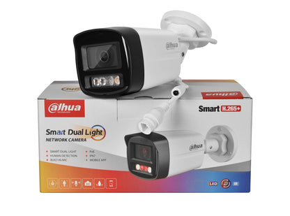 Dahua IP Camera 4MP IPC-HFW1439TL1-A-IL Smart Dual Light Bullet Network Camera POE Built-in Mic Human Detect Video Surveillance